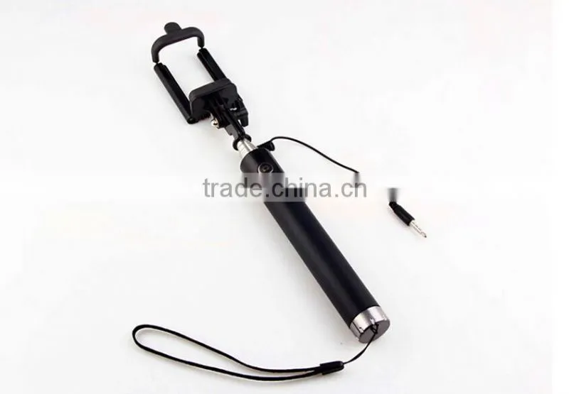 Top Quality Flexible Audio Cable Selfie Stick Folding Monopod For iPhone Smartphone