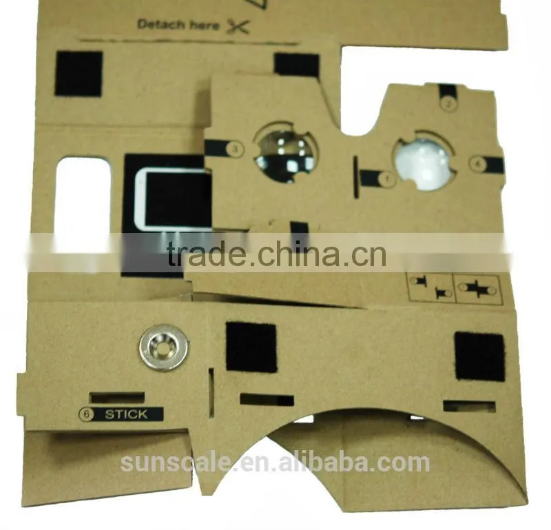 I AM CARDBOARD 45mm Focal Length Virtual Reality Google Cardboard with Printed Instructions and Easy to Follow Numbered Tabs