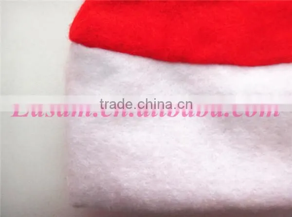Cheap wholesale red santa custom christmas gift hat