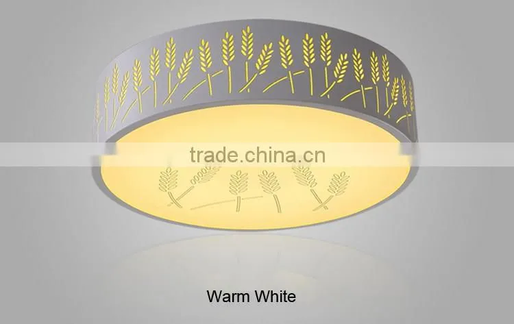 Hollow Out Wheat LED Ceiling Lamp 220V Round Modern Ceiling Light
