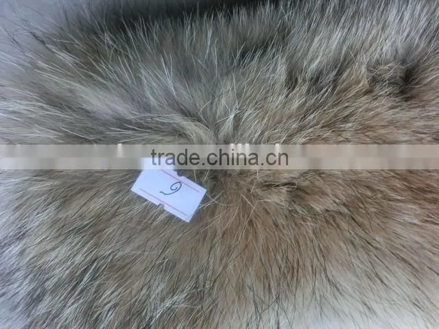 Real colored coyote tail fur trim for glove scarf accessories