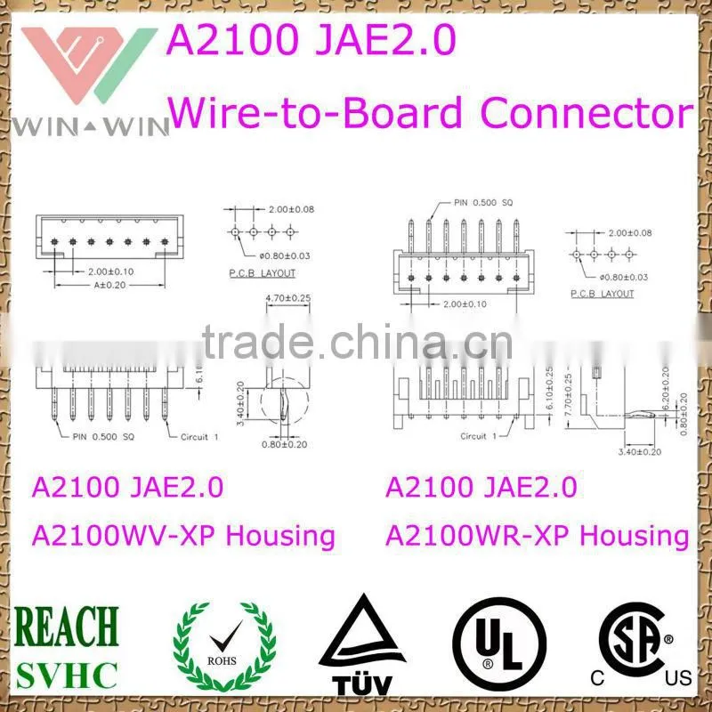 2.5mm Pitch A2501 JST XH2.5 Electronic Wire to Board Connector