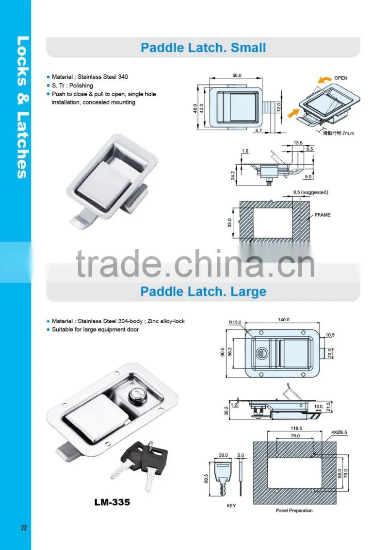 LM-335 Machinery tools distribution boards genset cabinet panel lock