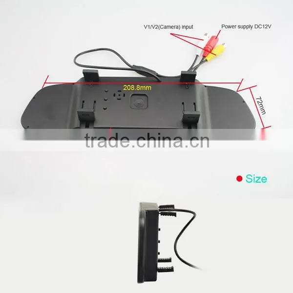 Good For Eye 4.3inch Auto swithch car side mirror, custom car mirrors