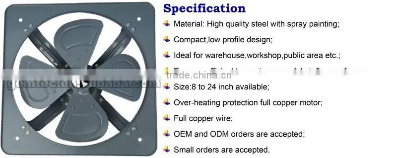 8 Inch Industrial Metal FA20A Exhaust fan