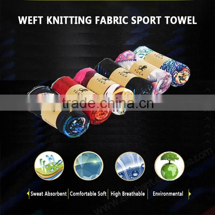 Multi-purpose Absorbent Microfiber Sports Gym towel in sublimation printing