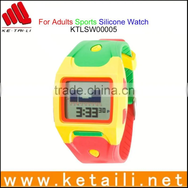 Cheap promotional gifts silicone rubber wristband watch, silicone sports watch