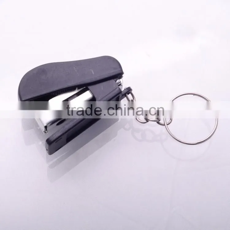 >>>2016 colorful High Quality Unisex Gift stapler keychain useful convinient book stereo key holder/