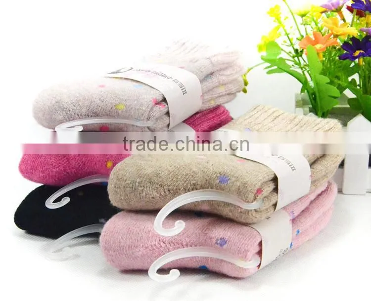 Cute flower printing Wool socks female socks thick warm thick winter socks for women