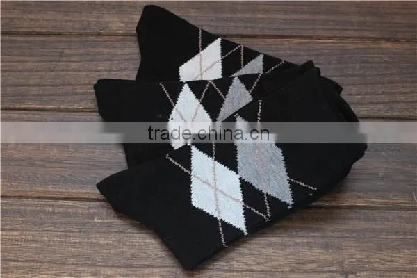 new style hot sale man argyle classical business dress socks