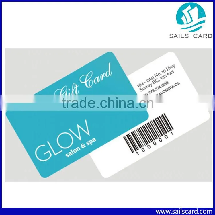 printing on two sides of Plastic VIP card CR80 size 0.76mm thickness