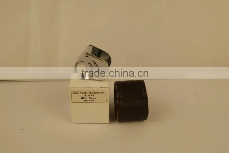 Nice appearance and small package 10X,15X,20X,30X heart loupe with leather bag