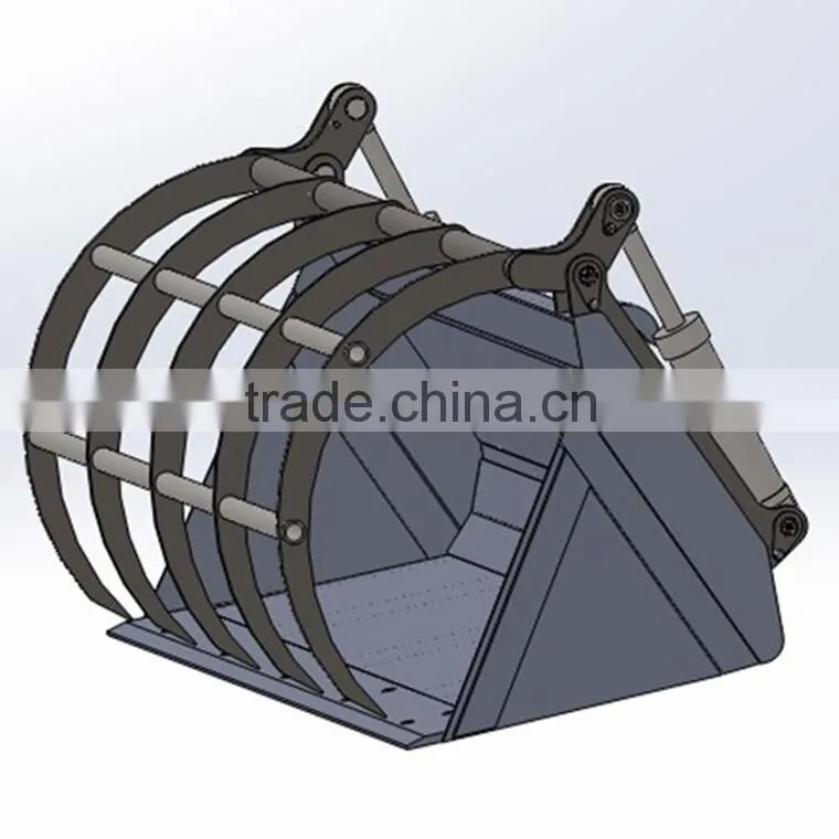 High quality Tractor front mounted Grapple bucket for sale