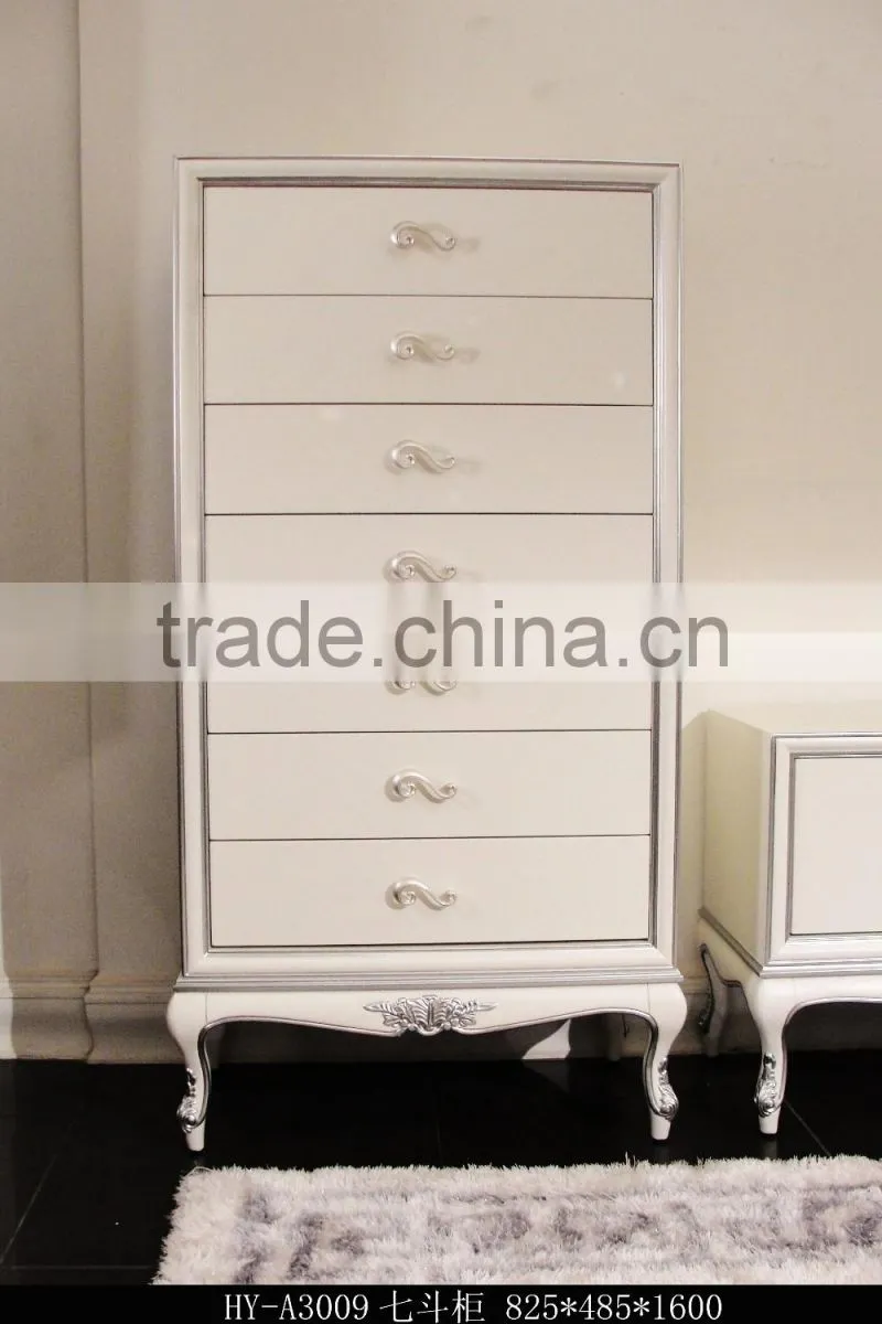 European style solid wood Antique bedroom furniture Bed Bedside table Wardrobe Dressing table Bench Royal Chair Commode