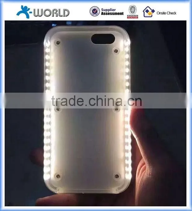 Light up your face while selfie! Selfie LED light up phone case for iphone 6