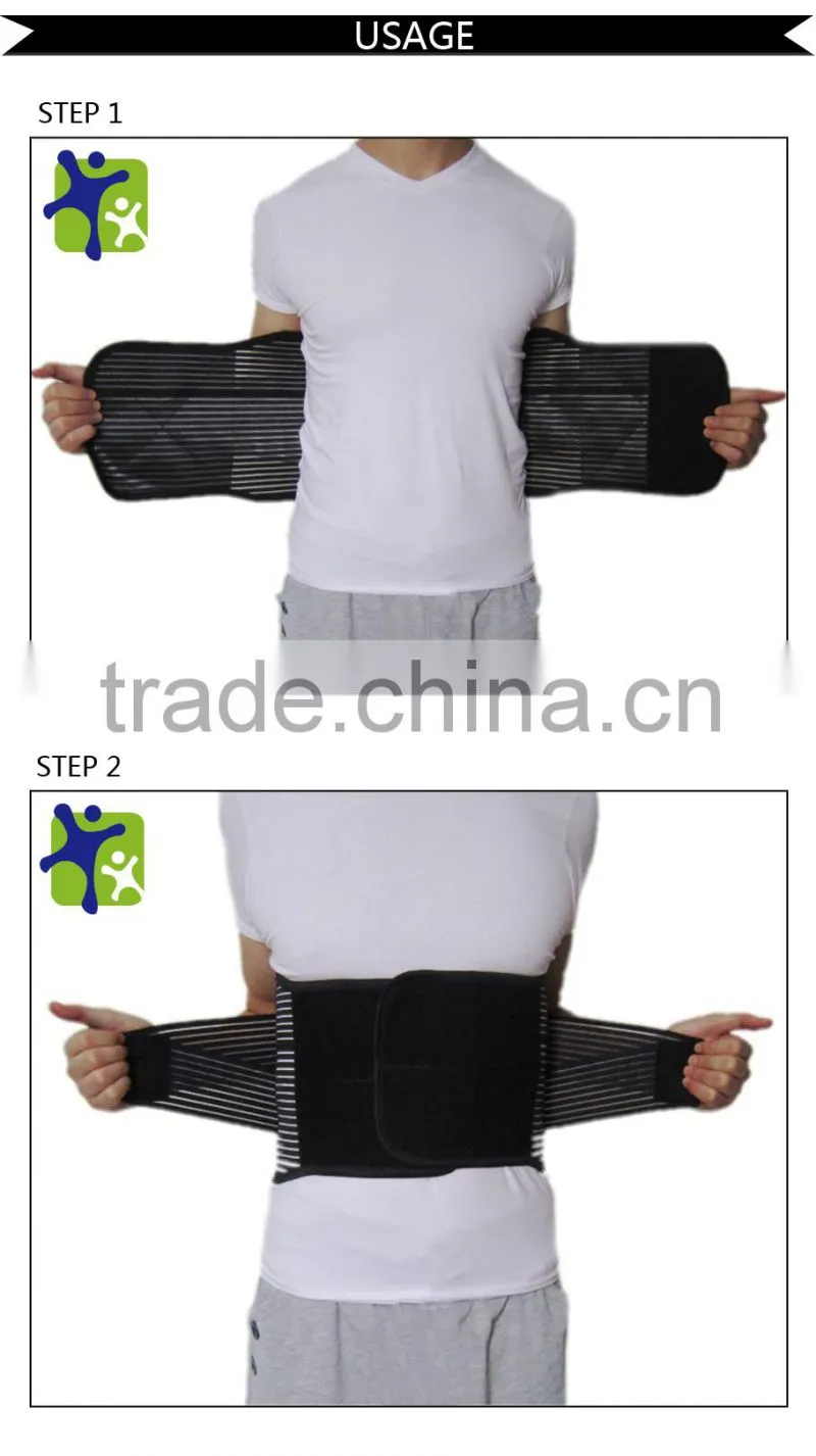 Orthopedic back supports belt with steel belt,elastic back support
