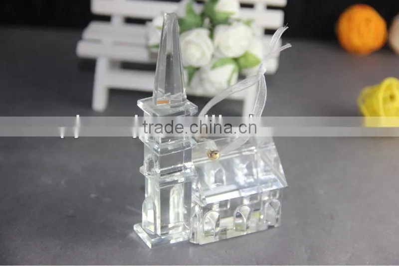 unique design Crystal house model For christmas gift