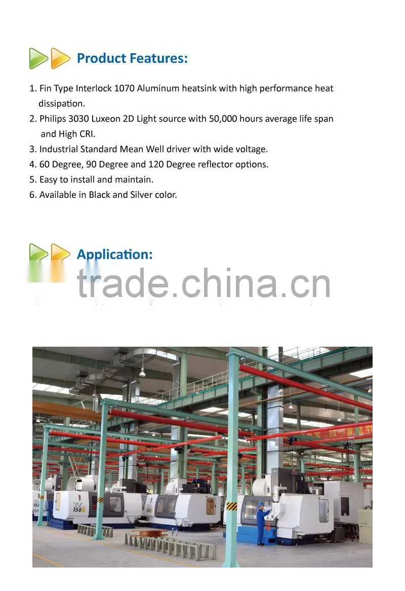 Warehouse Lighting High Lumen 250W LED High Bay Light