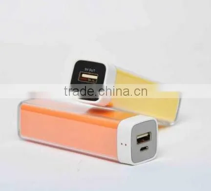 Best selling 2,000/2,200/2,600mah Lipstick power back Portable charger for mobile, GPS, MP3/MP4, tablet PC and more