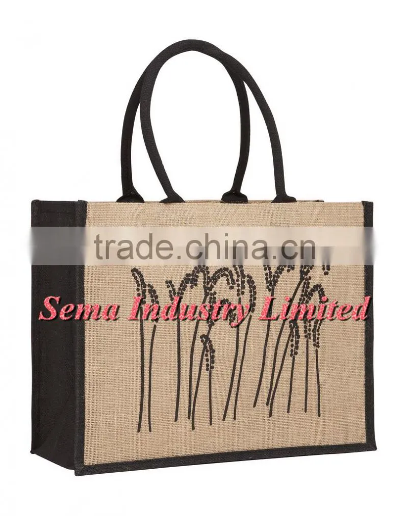 personalised jute shoulder bags and burlap sack for wholesale