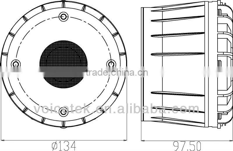 TSCT-89N 100Watt/150Watt vibration long distance powered horn speaker