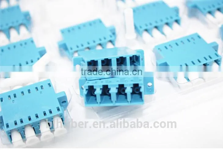 Duplex Singlemode Fiber LC Optic Adapter with Blue Sleeve in Telecommunication Equipment