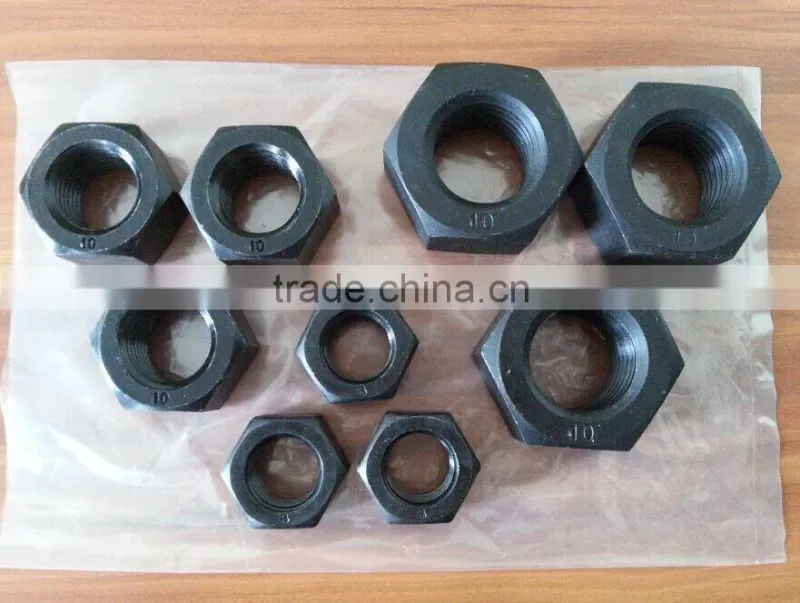 Finish black carbon steel ISO4032 grade 8 hex nut