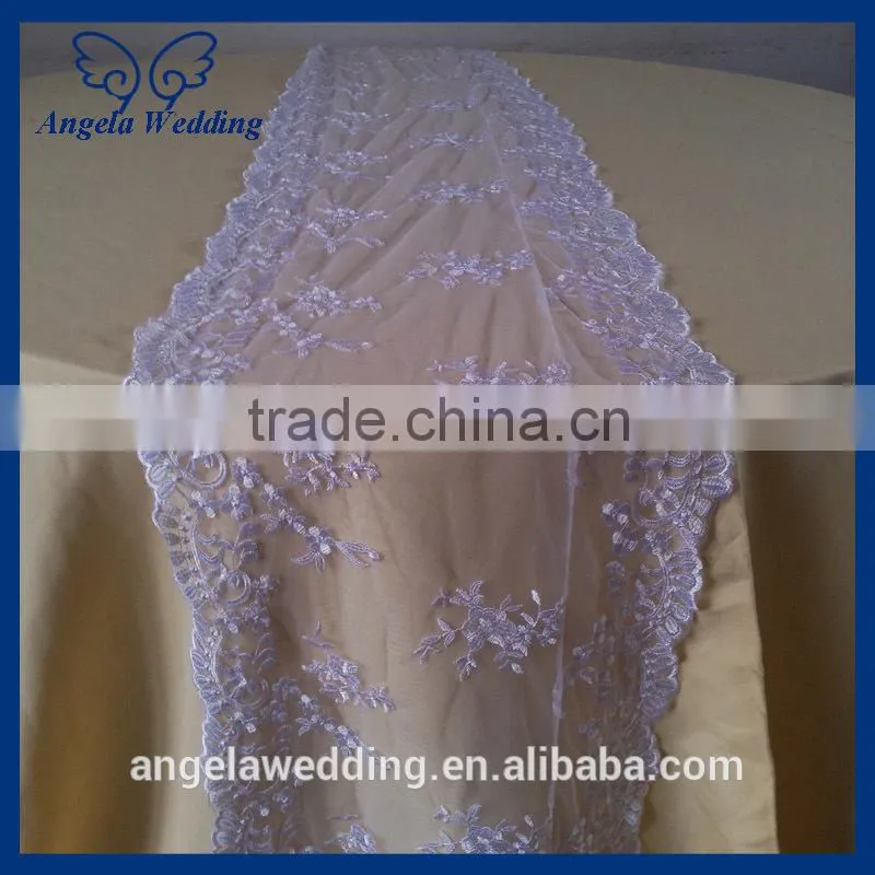 RU008A Hot sale new wedding crochet handmade embroidery white lace table runners for weddings