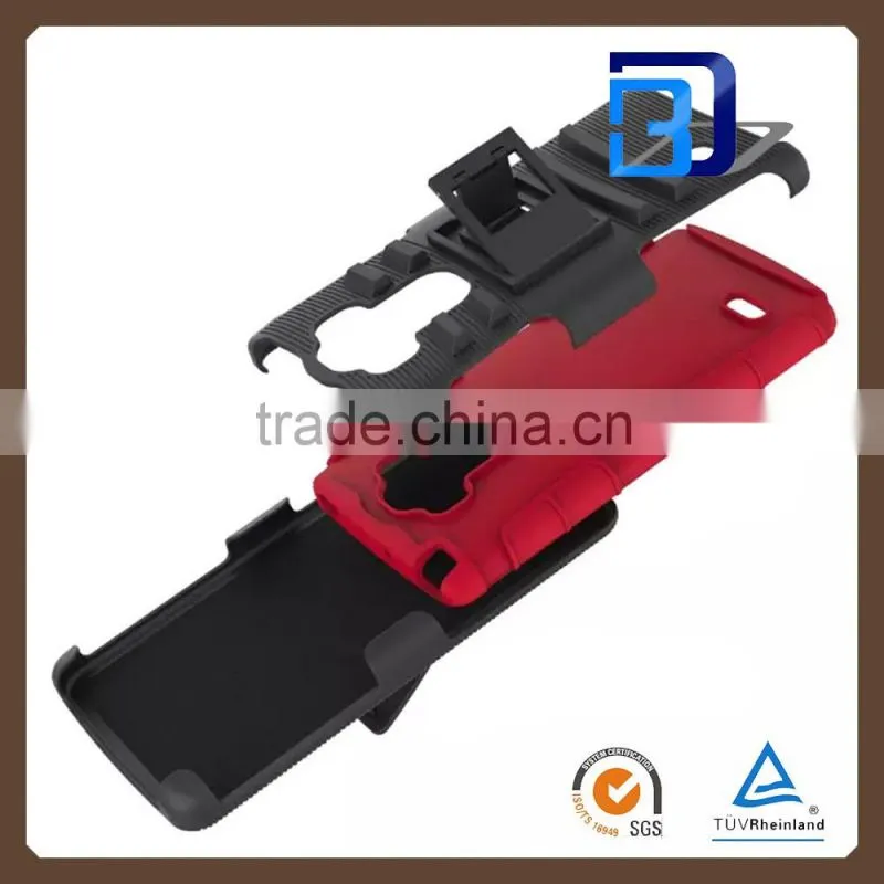 Best Quality Combo Heavy Duty Hybrid Rugged Rubber belt case Armor Case For LG G4 Vista factory price