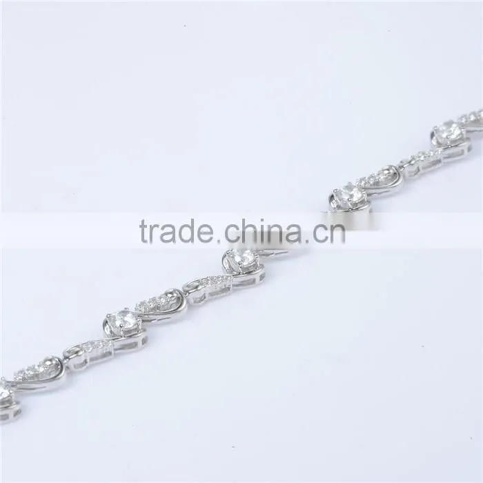 Beautiful Hotsale High Quality Handmade Tennis Bracelets With White AAAA CZ Stones
