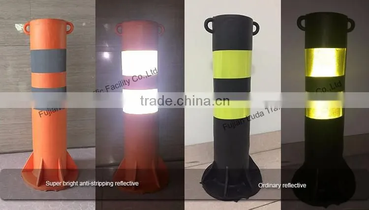 Heat-resistant traffic safety posts with flange design