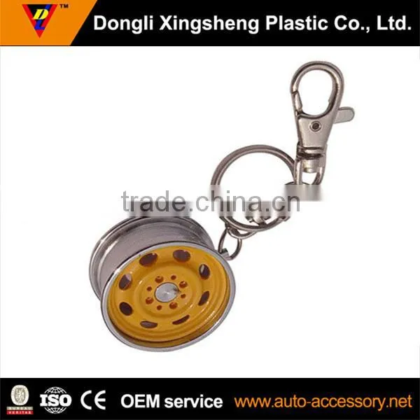 car wheel promotional custom metal key ring