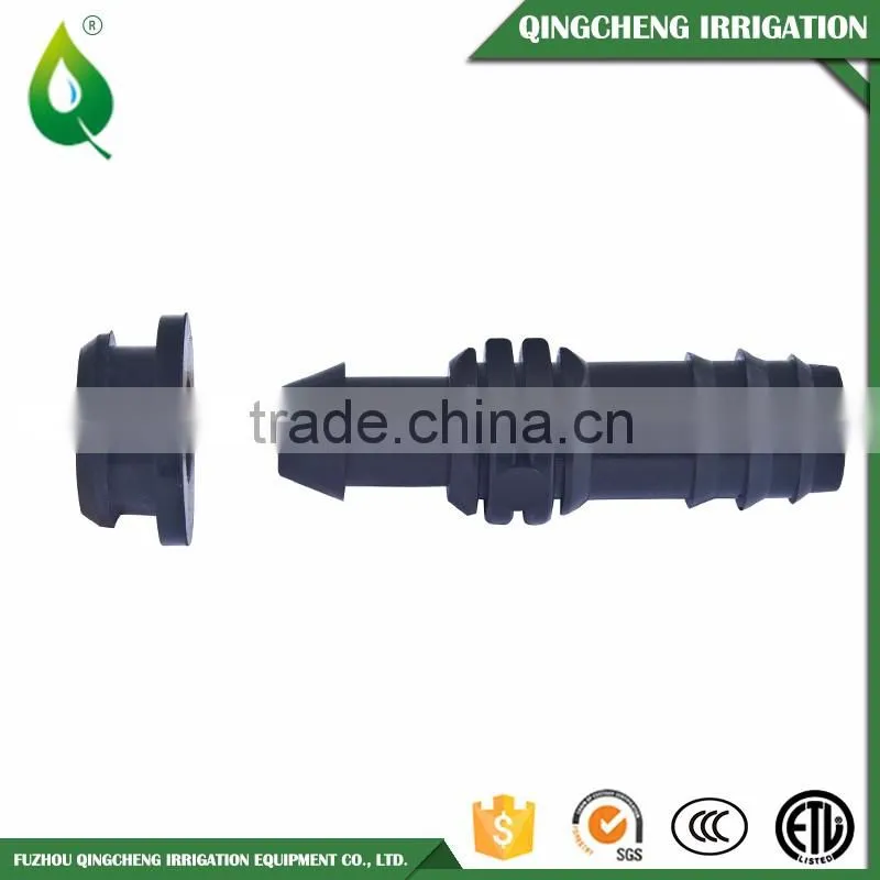 Black Plastic Barbed Straight Coupling For Drip Pipe 16mm