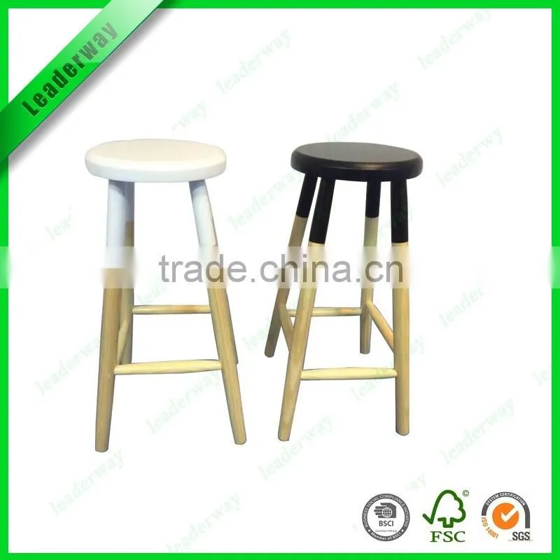 Wholesale modern cheap used rubber wood rotating bar stool