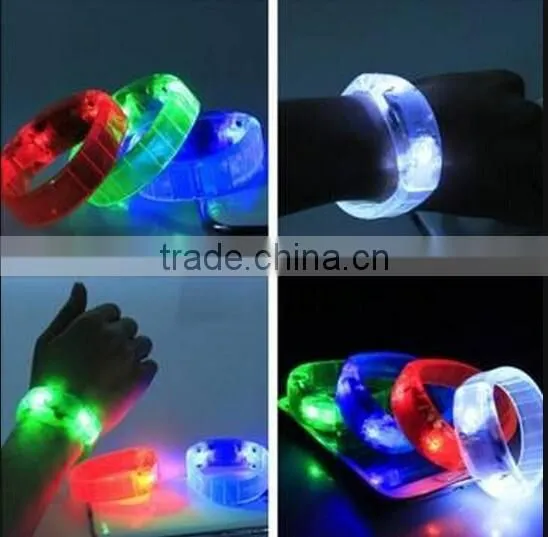 Light Glows Bracelet / Voice Control LED Wristbands / flashing led wristbands
