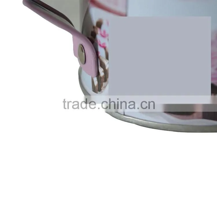storage metal tin box with handle