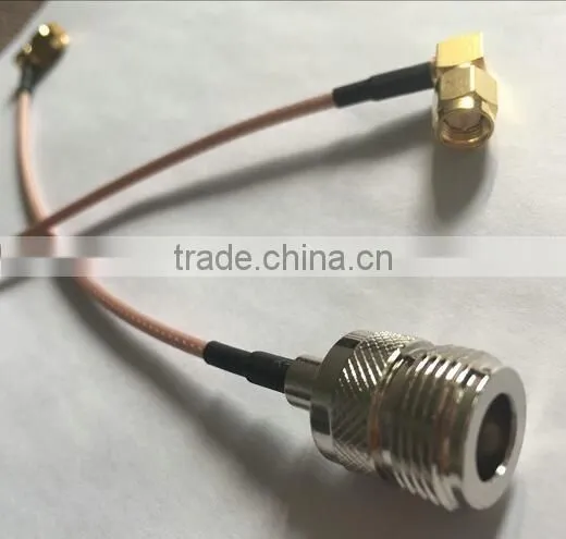 right angle SMA male to N female connector for RG316 cable