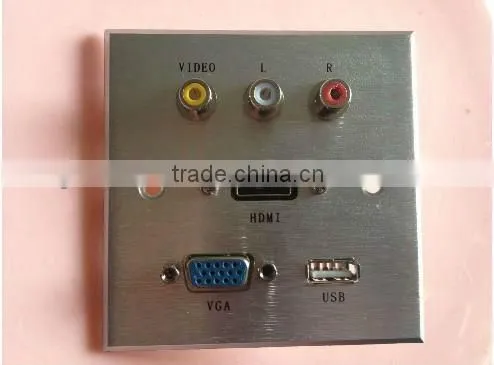 WALL PLATE VGA Female & audio & video & USB & HDMI Female Face plate and wall socket