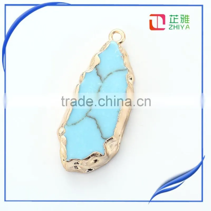 Sell hot Natural stone pendant jewelry agate druzy pendant natural gemstone pendant