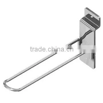 Metal Double Wire U-shape Slatwall Display Hook