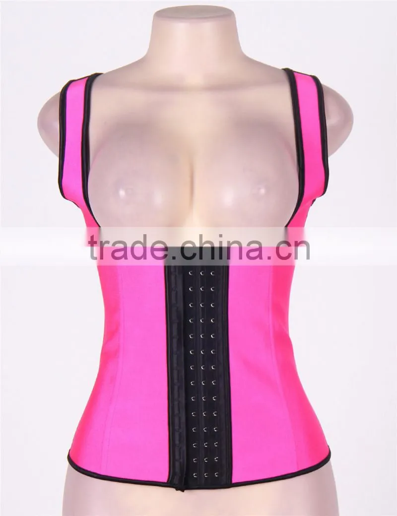 Factory Directly Hot Wholesale 4 Steel Bones Latex Corset Girdle Vest Waist Trainer Body Shaper