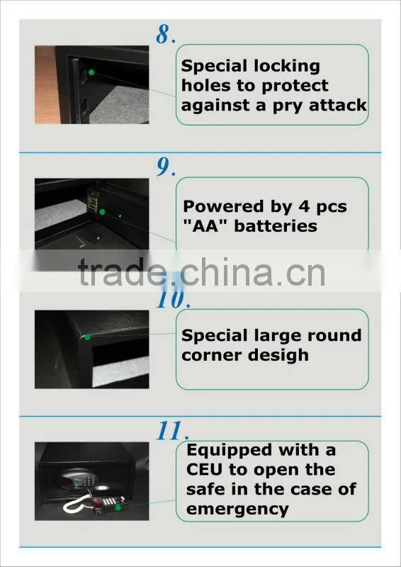 LED digital electronic laptop safe box for hotel