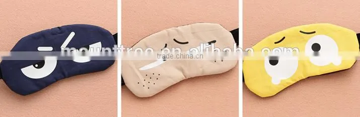 Wholesale korean funny cute animal custom blindfold anti-wrinkle and dark circle comfort travel sleeping cover eye mask