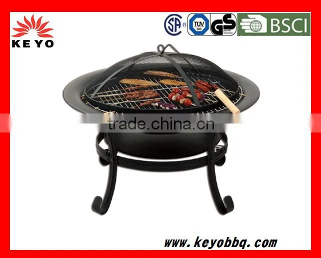 2016 keyo 30 inches European style indoor smokeless steel charcoal fire pit