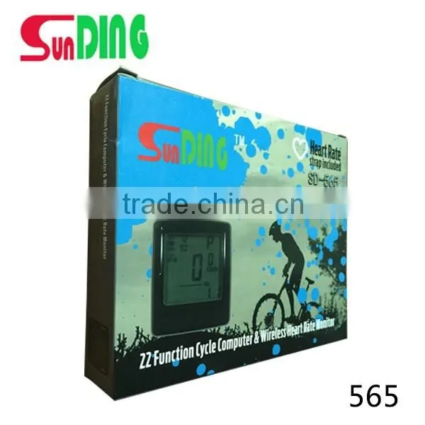 22function bike speedometer cycle computer waterproof LCD display heart rate monitor