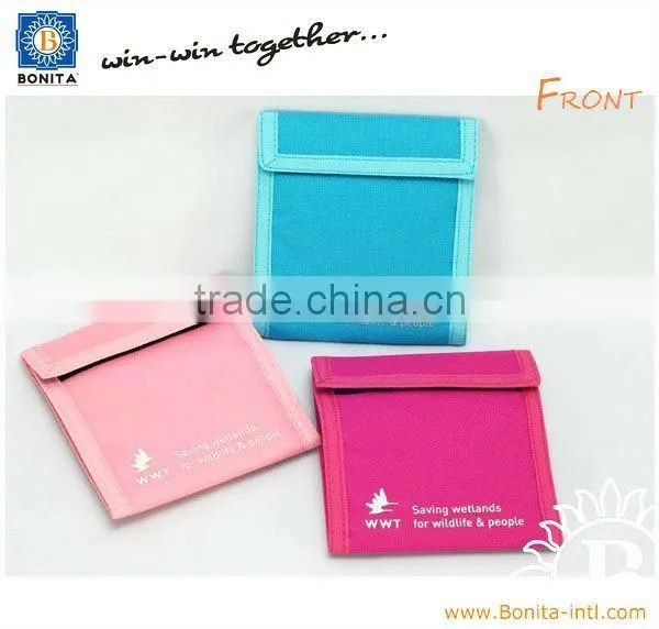 Two folds promotion polyester Wallet,