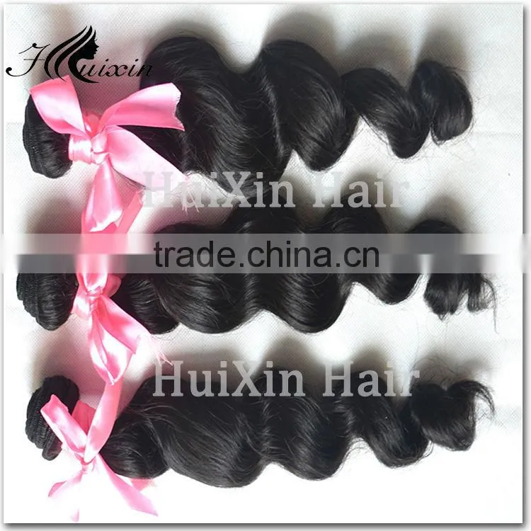 Machine weft full cuticle cambodian hair weave bundles