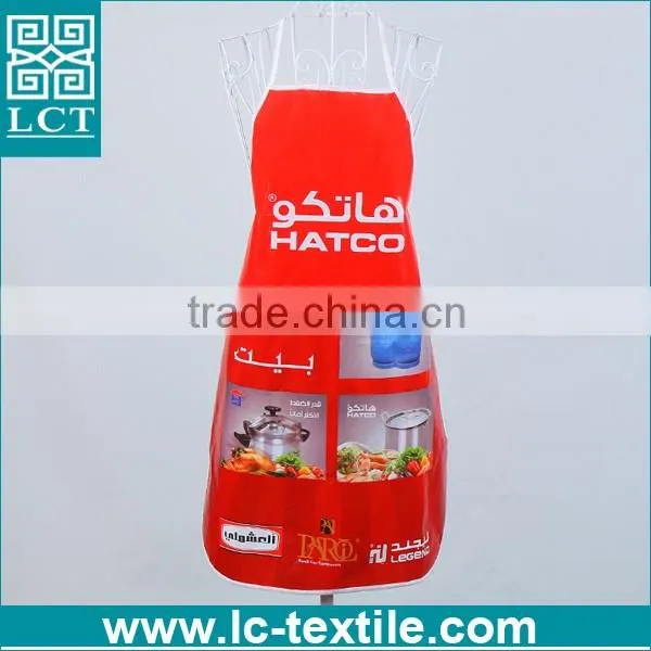custom sublimation print mens kitchen pvc apron with pocket