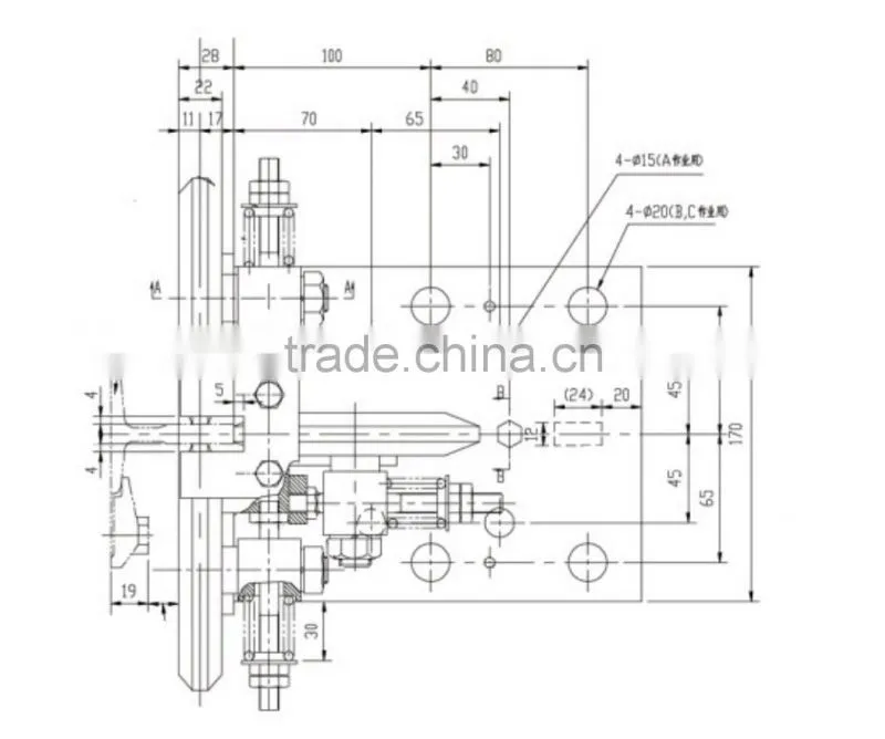 GDX05 roller guide shoe for counterweight for high speed lift elevator spare part