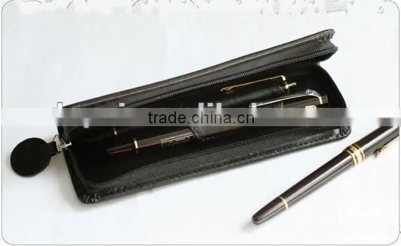 2012 business trip 100 pu leather cute pen bag